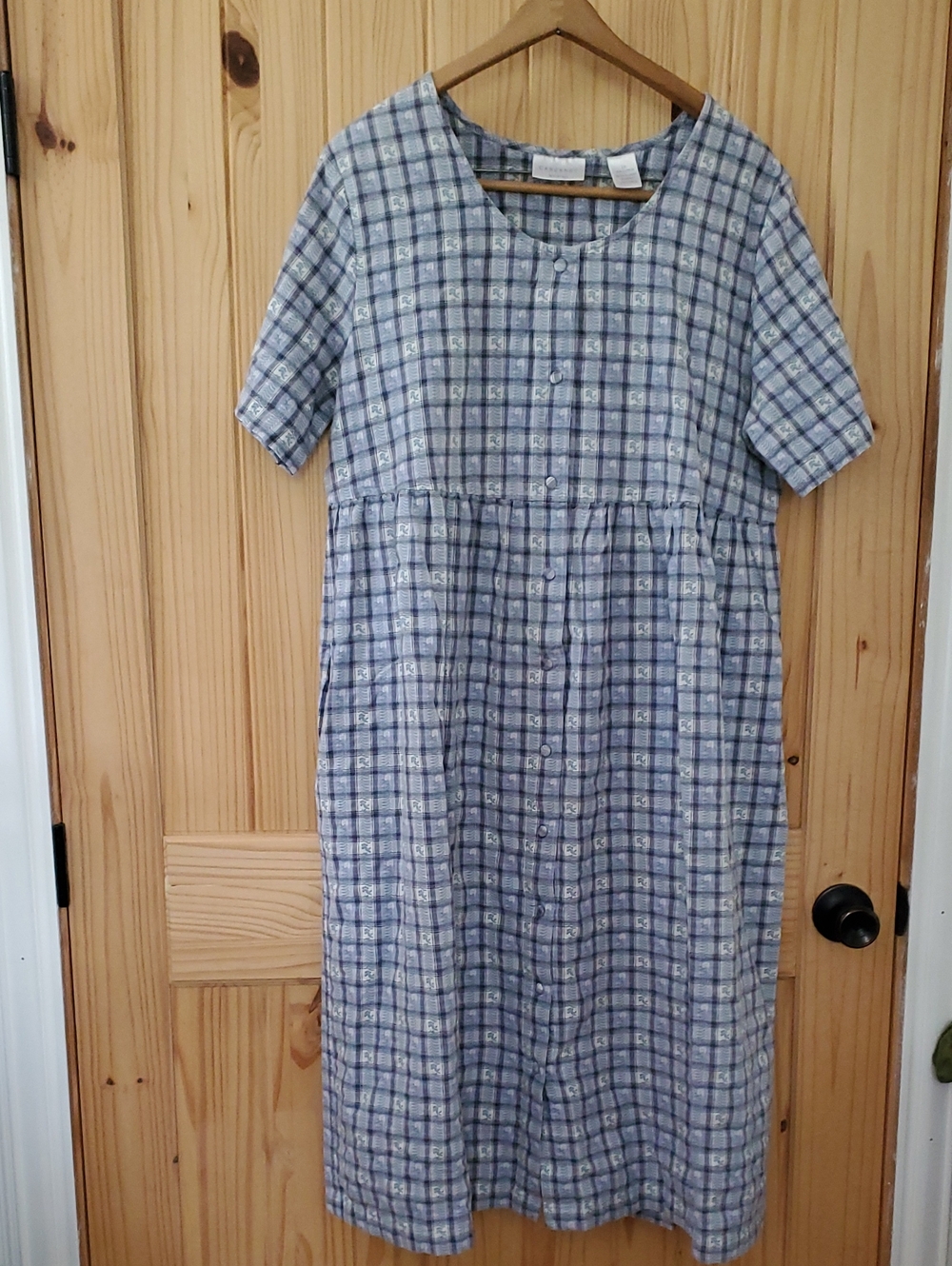 Vintage 90s Cabernet Plaid Dress
